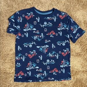 Navy Graphic T-Shirt with Desert Print